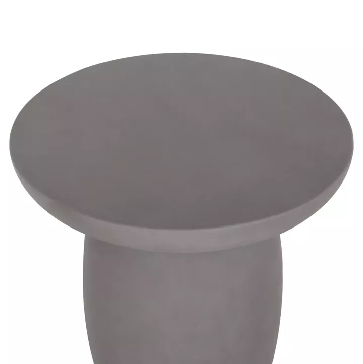 ΤΡΑΠΕΖΙ ΒΟΗΘΗΤΙΚΟ FIBER CEMENT ΣΤΡΟΓΓΥΛΟ HIKARI HM6593.01 ΓΚΡΙ Φ46x48Υεκ.