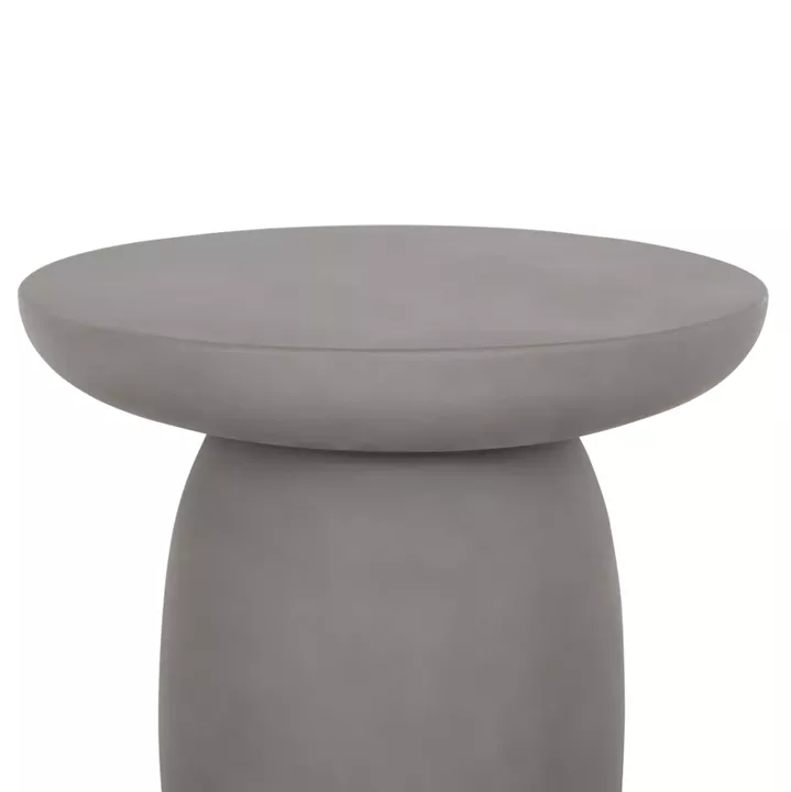 ΤΡΑΠΕΖΙ ΒΟΗΘΗΤΙΚΟ FIBER CEMENT ΣΤΡΟΓΓΥΛΟ HIKARI HM6593.01 ΓΚΡΙ Φ46x48Υεκ.