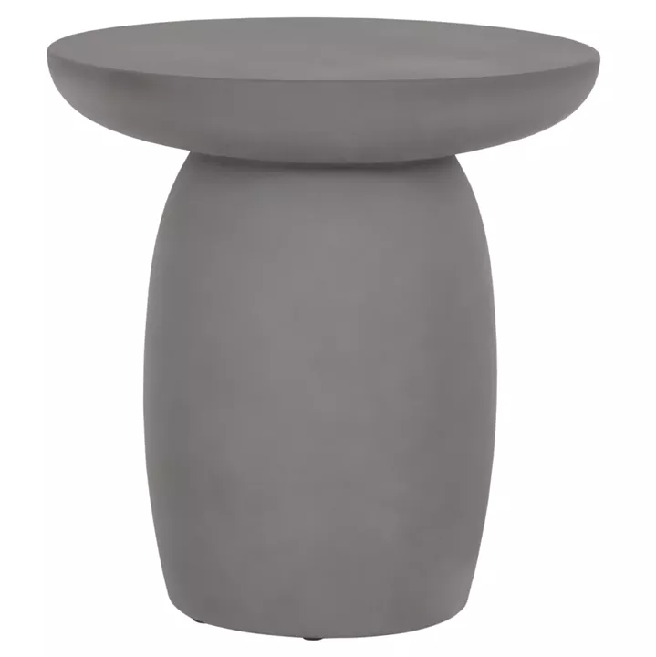 ΤΡΑΠΕΖΙ ΒΟΗΘΗΤΙΚΟ FIBER CEMENT ΣΤΡΟΓΓΥΛΟ HIKARI HM6593.01 ΓΚΡΙ Φ46x48Υεκ.