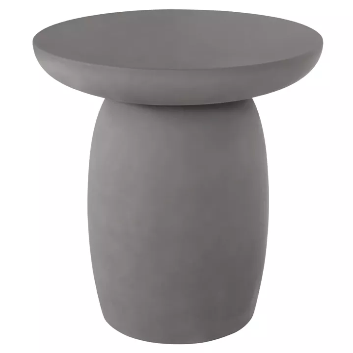 ΤΡΑΠΕΖΙ ΒΟΗΘΗΤΙΚΟ FIBER CEMENT ΣΤΡΟΓΓΥΛΟ HIKARI HM6593.01 ΓΚΡΙ Φ46x48Υεκ.