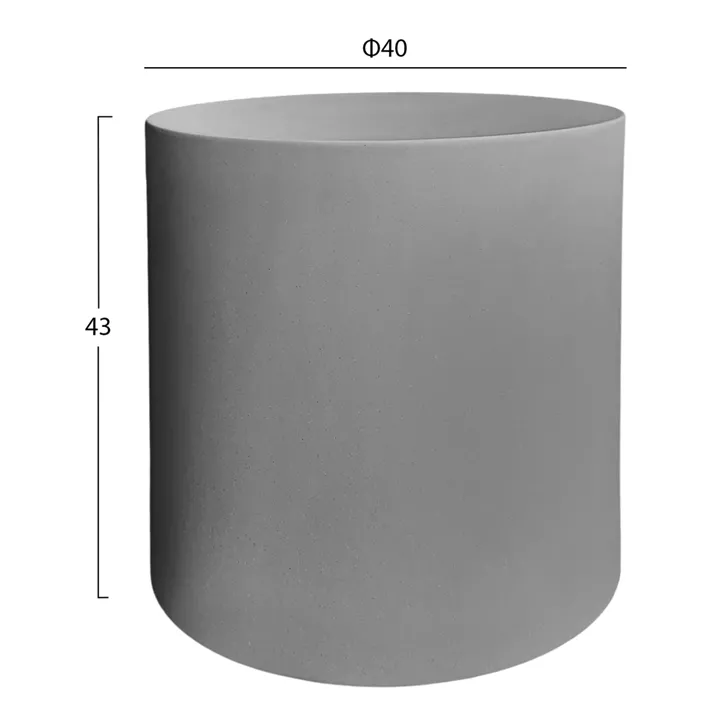 ΤΡΑΠΕΖΙ ΒΟΗΘΗΤΙΚΟ FIBER CEMENT ΣΤΡΟΓΓΥΛΟ KYOKO HM6592.01 ΓΚΡΙ Φ40x43Υεκ.