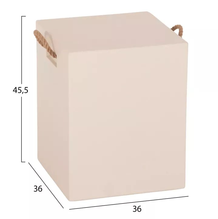 ΣΚΑΜΠΟ ΤΕΤΡΑΓΩΝΟ FIBER CEMENT ΜΕ ΧΕΡΟΥΛΙΑ ZAK HM6581.02 ΣΕ ΜΠΕΖ 36x36x45,5Υεκ