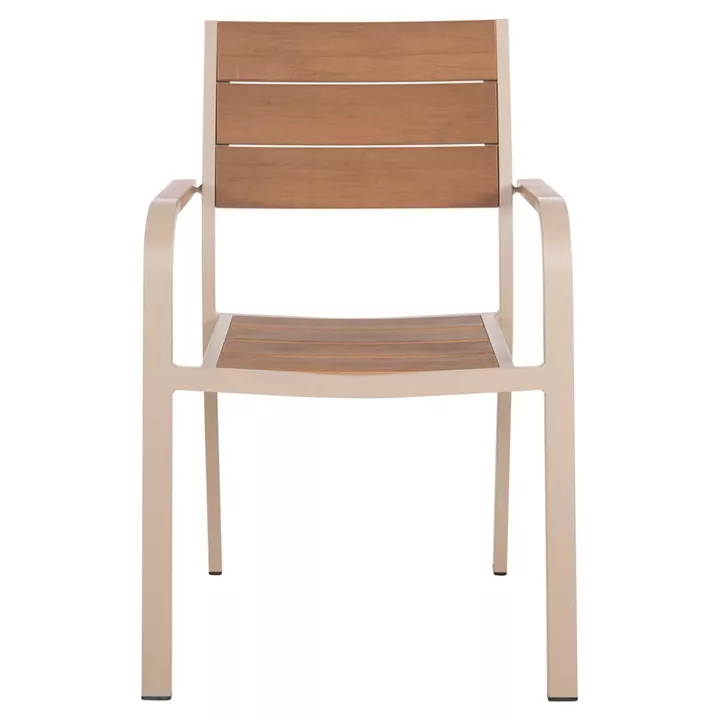 OUTDOOR DINING SET TABER HM10737.04 TABLE & 6 DINING CHAIRS-ALUMINUM & POLYWOOD--CHAMPAGNE COLOR