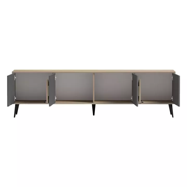 TV FURNITURE SAVORE HM18370.13 MELAMINE SONAMA-GREY 180Χ35.5Χ51Hcm.