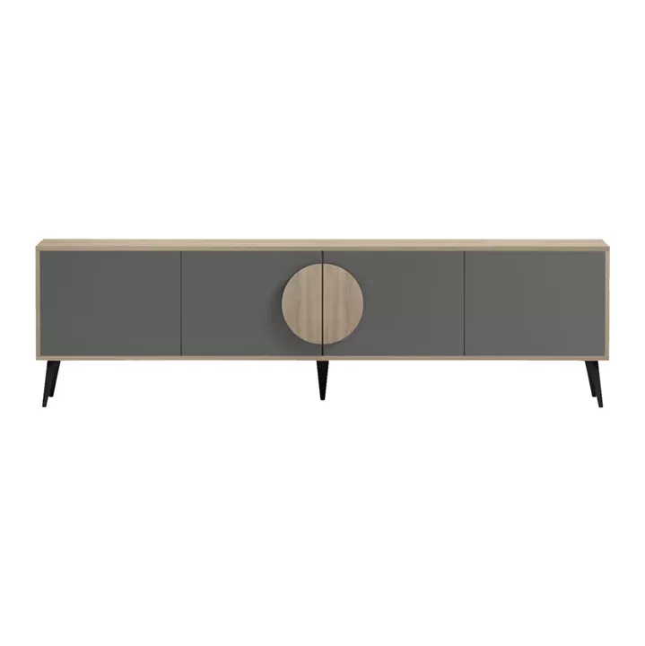 TV FURNITURE SAVORE HM18370.13 MELAMINE SONAMA-GREY 180Χ35.5Χ51Hcm.