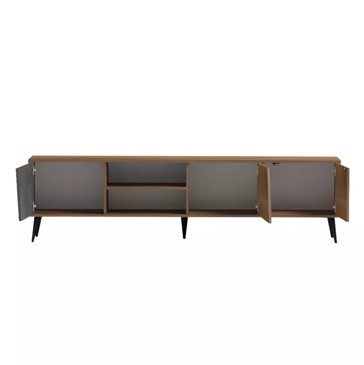 ΕΠΙΠΛΟ ΤΗΛΕΟΡΑΣΗΣ CATERRA HM18374.14 ΜΕΛΑΜΙΝΗ ΦΥΣΙΚΟ-MOORE STONE 180Χ35.5Χ48Υεκ.