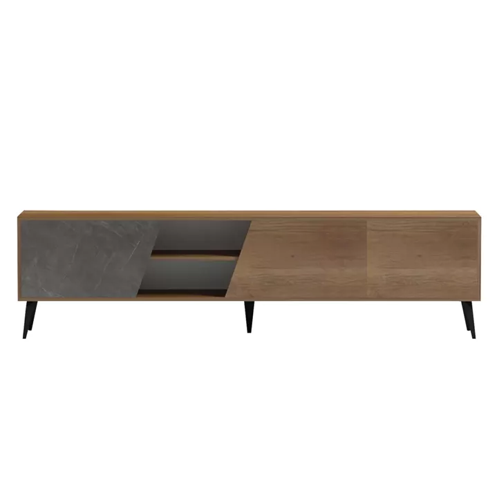 ΕΠΙΠΛΟ ΤΗΛΕΟΡΑΣΗΣ CATERRA HM18374.14 ΜΕΛΑΜΙΝΗ ΦΥΣΙΚΟ-MOORE STONE 180Χ35.5Χ48Υεκ.