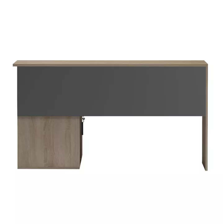 DESK RIGHT CORNER CARNET HM18384.13 MELAMINE IN SONAMA/GREY 138x102x75Hcm.