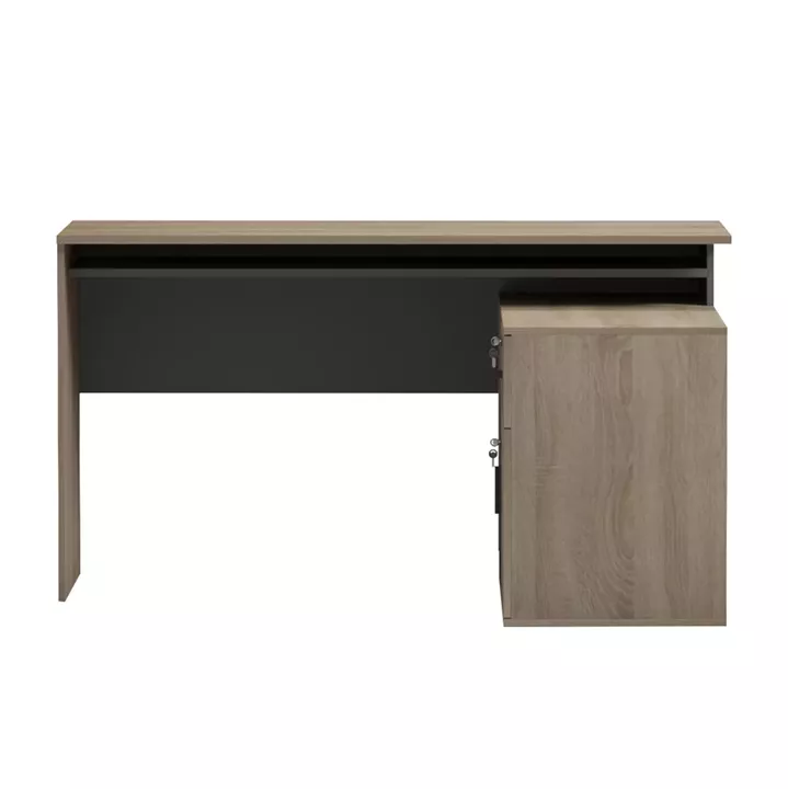 DESK RIGHT CORNER CARNET HM18384.13 MELAMINE IN SONAMA/GREY 138x102x75Hcm.