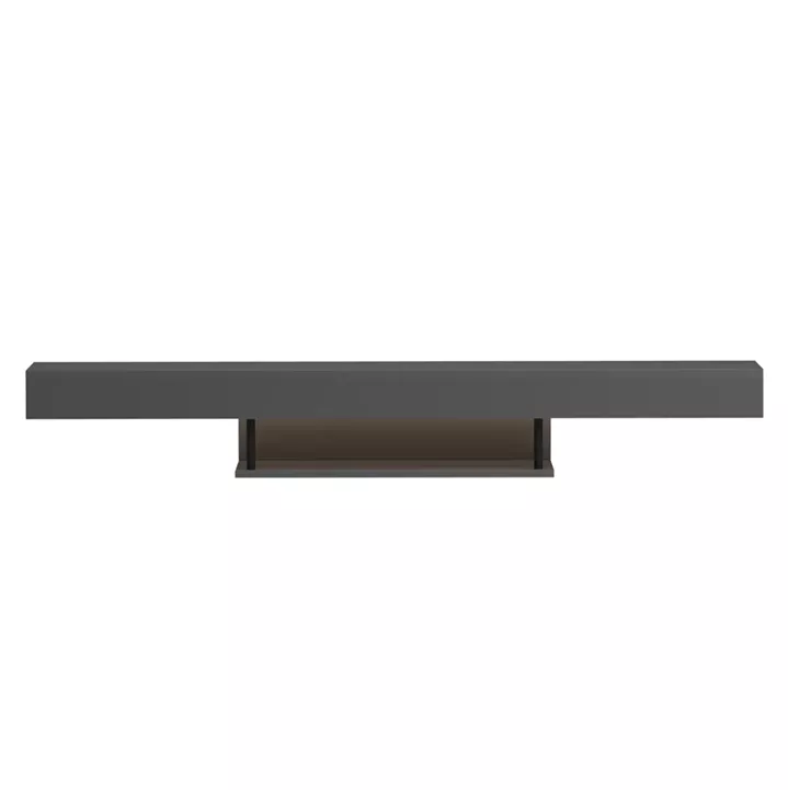 ΕΠΙΠΛΟ ΤΗΛΕΟΡΑΣΗΣ ΤΟΙΧΟΥ ME LED SAVOR HM18381.05 ΜΕΛΑΜΙΝΗ ΣΕ ΓΚΡΙ 150x29,5x22Υεκ