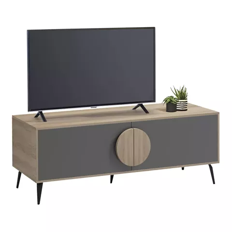 TV FURNITURE SAVORE HM18369.13 MELAMINE IN SONAMA/GREY 140Χ35.5Χ51Hcm.