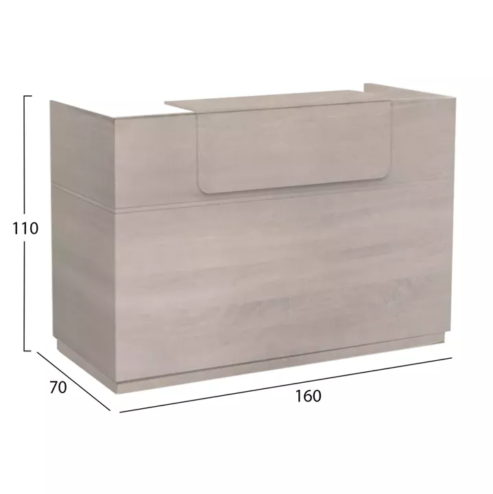 ΓΡΑΦΕΙΟ ΥΠΟΔΟΧΗΣ (RECEPTION) BARRY HM2153.01 ΜΕΛΑΜΙΝΗ ΣΕ SONAMA 160x70x110Υεκ.