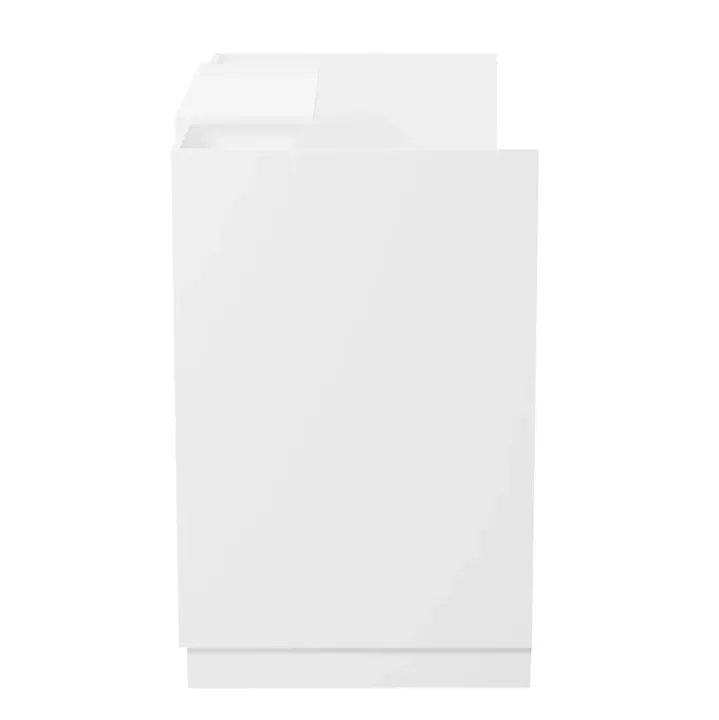 RECEPTION DESK BARRY HM2153.02 MELAMINE IN ALL WHITE 160x70x110Hcm.
