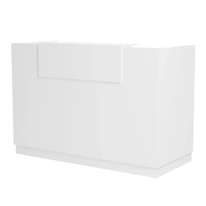 RECEPTION DESK BARRY HM2153.02 MELAMINE IN ALL WHITE 160x70x110Hcm.