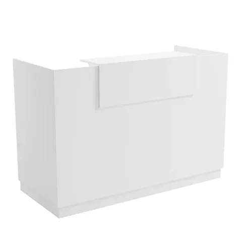 RECEPTION DESK BARRY HM2153.02 MELAMINE IN ALL WHITE 160x70x110Hcm.