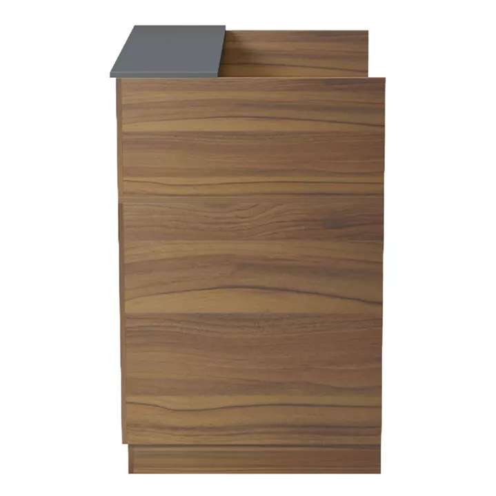 ΓΡΑΦΕΙΟ ΥΠΟΔΟΧΗΣ (RECEPTION) KARMEN HM2155.03 ΜΕΛΑΜΙΝΗ ΚΑΡΥΔΙ/ΓΚΡΙ 100x70x110Υεκ