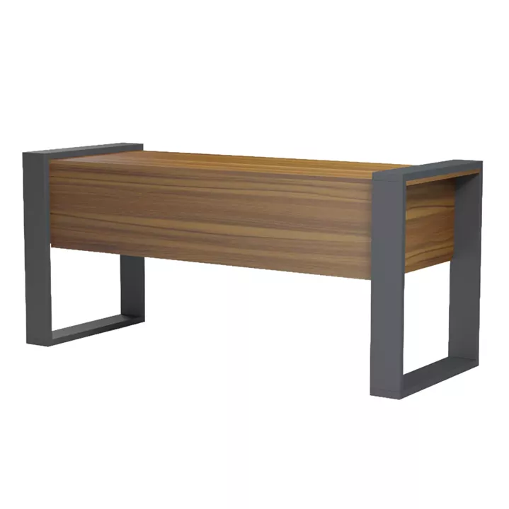 ΓΡΑΦΕΙΟ ΜΕ 2 ΣΥΡΤΑΡΙΑ TONTEL HM2157.03 ΜΕΛΑΜΙΝΗ ΚΑΡΥΔΙ--ΓΚΡΙ ΠΟΔΙΑ 160x60x73Υεκ