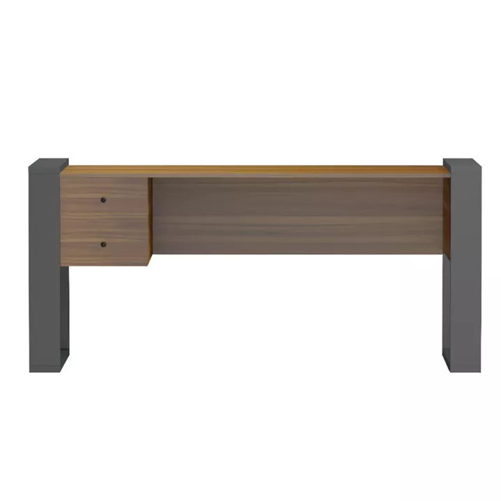 ΓΡΑΦΕΙΟ ΜΕ 2 ΣΥΡΤΑΡΙΑ TONTEL HM2157.03 ΜΕΛΑΜΙΝΗ ΚΑΡΥΔΙ--ΓΚΡΙ ΠΟΔΙΑ 160x60x73Υεκ