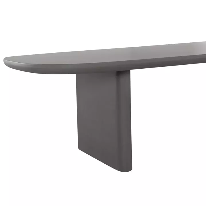 DINING TABLE AZAMI HM6601.01 GREY FIBER CEMENT 300x112x75Hcm