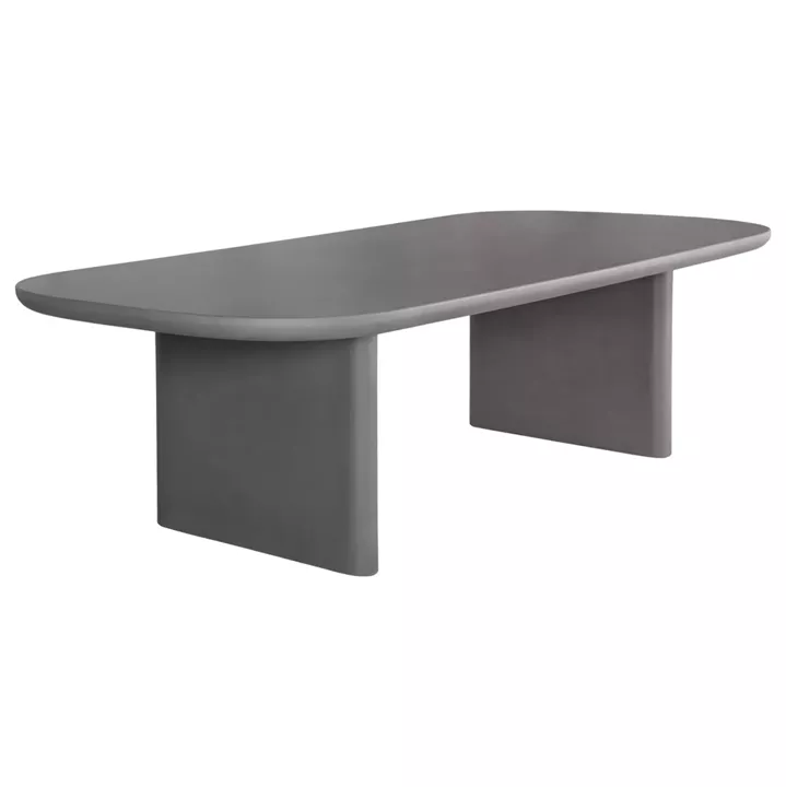 DINING TABLE AZAMI HM6601.01 GREY FIBER CEMENT 300x112x75Hcm