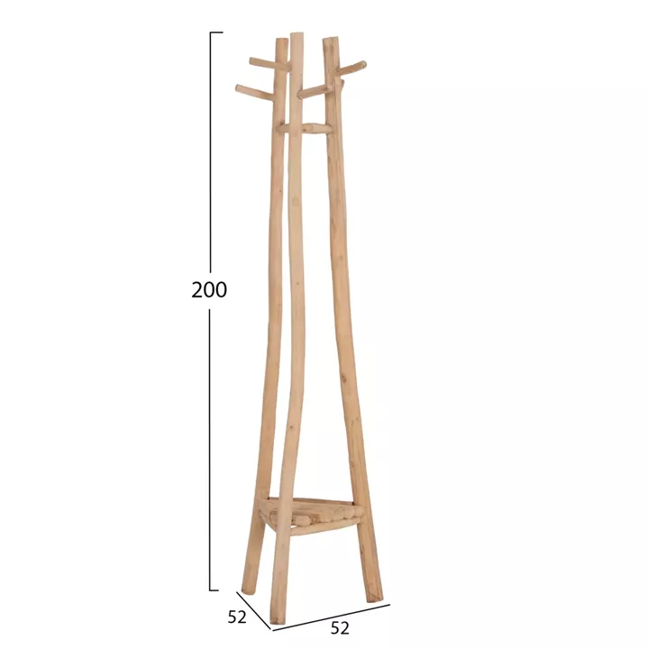 ΚΑΛΟΓΕΡΟΣ ΜΕ 3 ΚΟΛΩΝΕΣ TRIDEM HM4881 ΞΥΛΟ TEAK ΣΕ ΦΥΣΙΚΟ 52x52x200Υεκ.