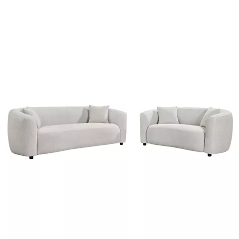 SOFA SET 2PCS NORD HM10811.02 LIGHT BEIGE FABRIC