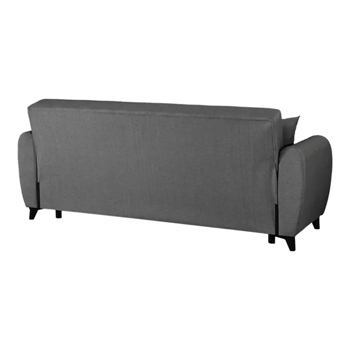 3-seater sofabed Lincoln pakoworld with storage space anthracite fabric 226x84x93cm