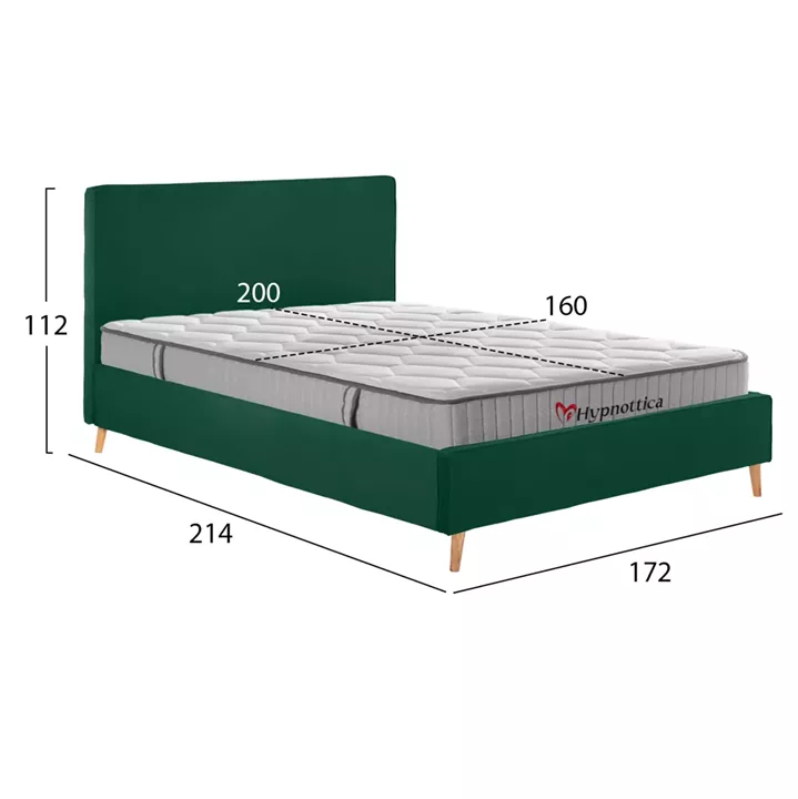 ΚΡΕΒΑΤΙ ΔΙΠΛΟ ΜΕ ΣΤΡΩΜΑ INDRA HM10769.04 ΒΕΛΟΥΔΟ ΚΥΠΑΡΙΣΣΙ--ΓΙΑ ΣΤΡΩΜΑ 160x200εκ
