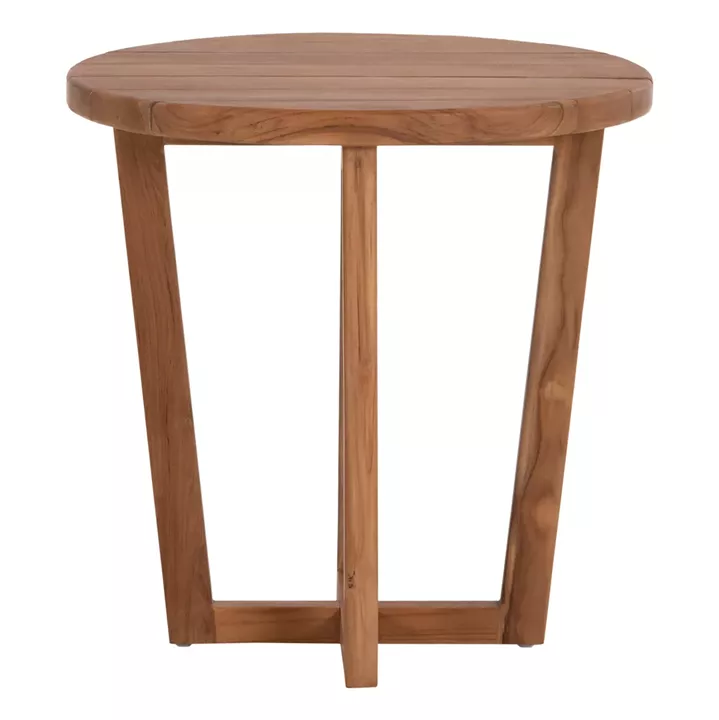 ΤΡΑΠΕΖΙ ΜΕΣΗΣ ΣΤΡΟΓΓΥΛΟ KOLIN HM6650 ΞΥΛΟ TEAK ΦΥΣΙΚΟ Φ65x65Υεκ.