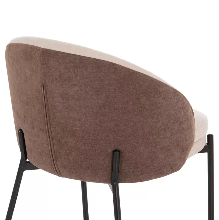ΣΕΤ ΤΡΑΠΕΖΑΡΙΑΣ 7ΤΜΧ ASTORIA HM10933.02 MDF TOP--ΥΦΑΣΜΑ ΜΠΕΖ/ΚΑΦΕ & ΜΕΤΑΛΛΟ ΜΑΥΡΟ
