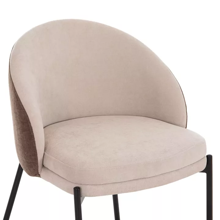 ΣΕΤ ΤΡΑΠΕΖΑΡΙΑΣ 7ΤΜΧ ASTORIA HM10933.02 MDF TOP--ΥΦΑΣΜΑ ΜΠΕΖ/ΚΑΦΕ & ΜΕΤΑΛΛΟ ΜΑΥΡΟ
