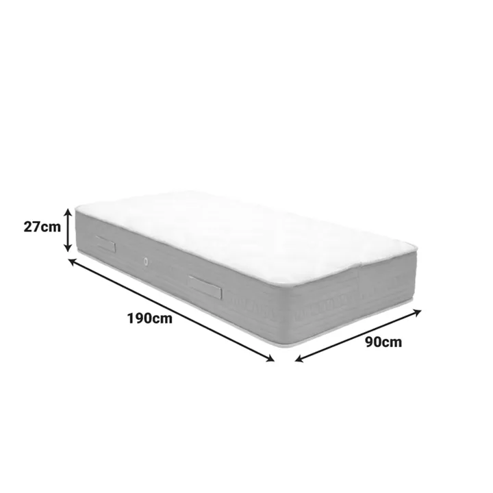Bed with mattress Athos Sleepy pakoworld sonoma 90x190cm