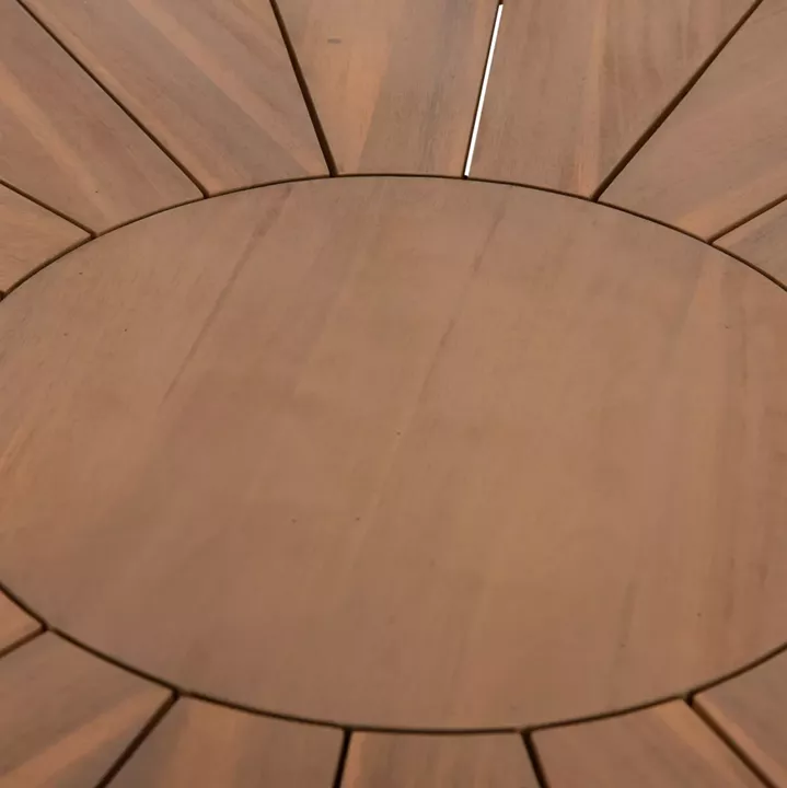 DINING TABLE ROUND CORTΕΝ HM6443 ACACIA WOOD IN NATURAL COLOR Φ140x76Hcm.