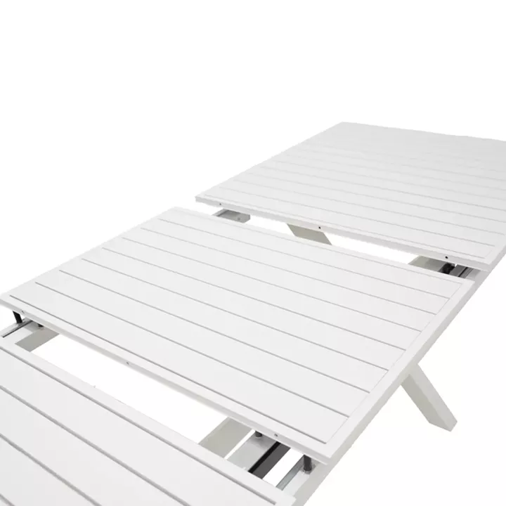 Dining set Dagyn Vista pakoworld set 7pcs white aluminum 180-240x90x76cm