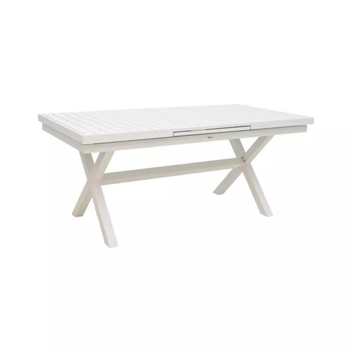 Dining set Dagyn Vista pakoworld set 7pcs white aluminum 180-240x90x76cm
