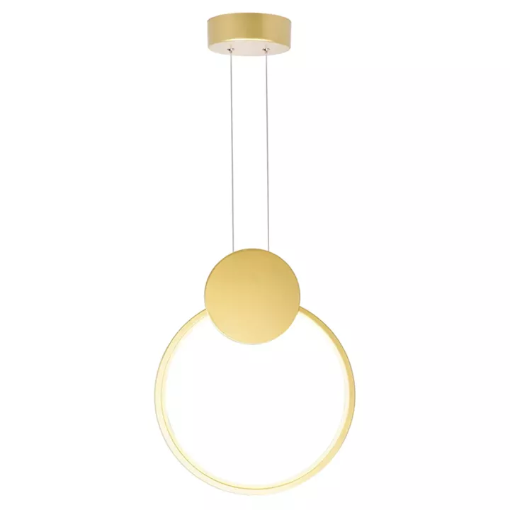 Φωτιστικό οροφής Ganden pakoworld led χρυσό μεταλλικό Φ26,5x20εκ