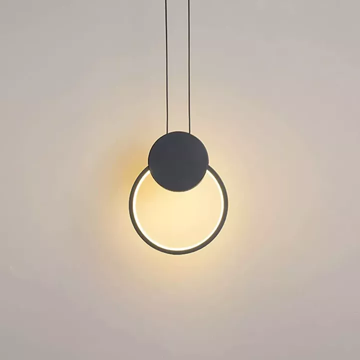 Φωτιστικό οροφής Ganden pakoworld led μαύρο μεταλλικό Φ26,5x20εκ