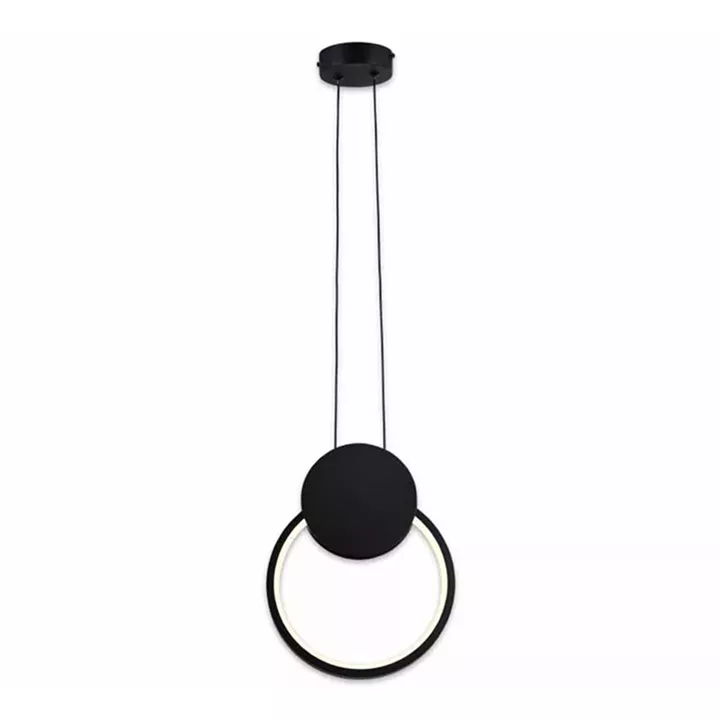 Φωτιστικό οροφής Ganden pakoworld led μαύρο μεταλλικό Φ26,5x20εκ