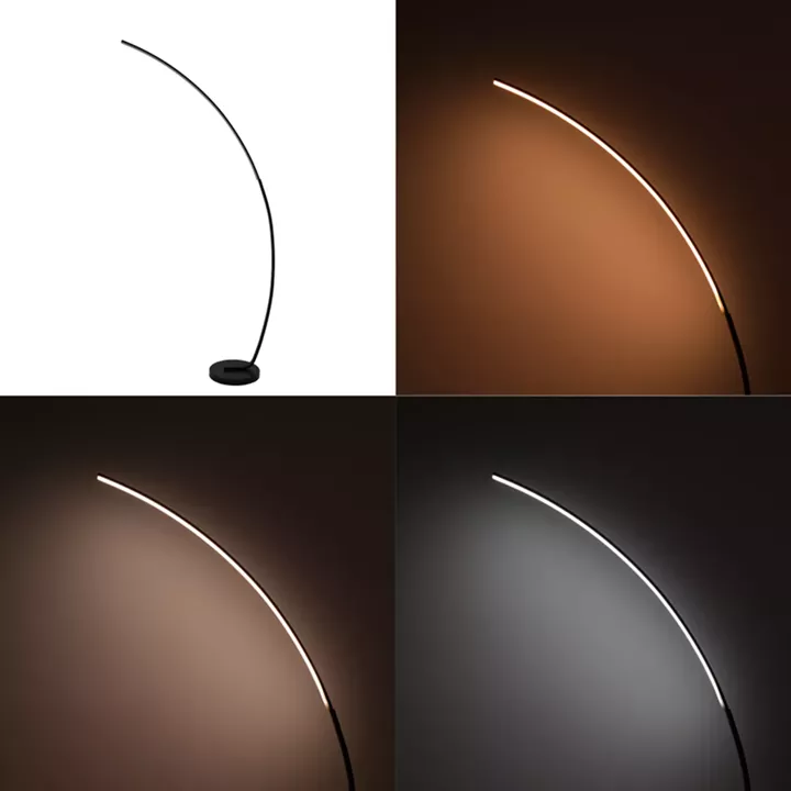 Φωτιστικό δαπέδου Archer pakoworld led μαύρο μεταλλικό 70x28x165εκ