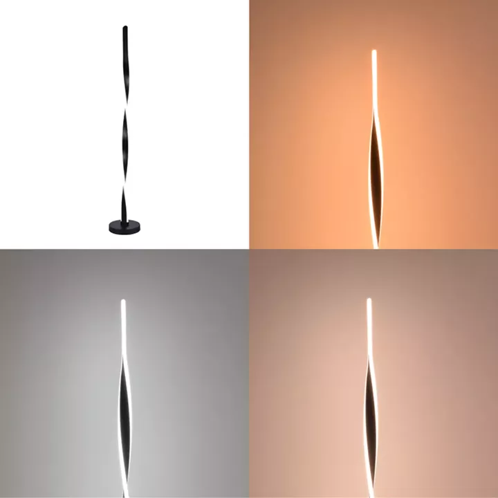 Φωτιστικό δαπέδου Jounko pakoworld led μαύρο μεταλλικό Φ20x130εκ