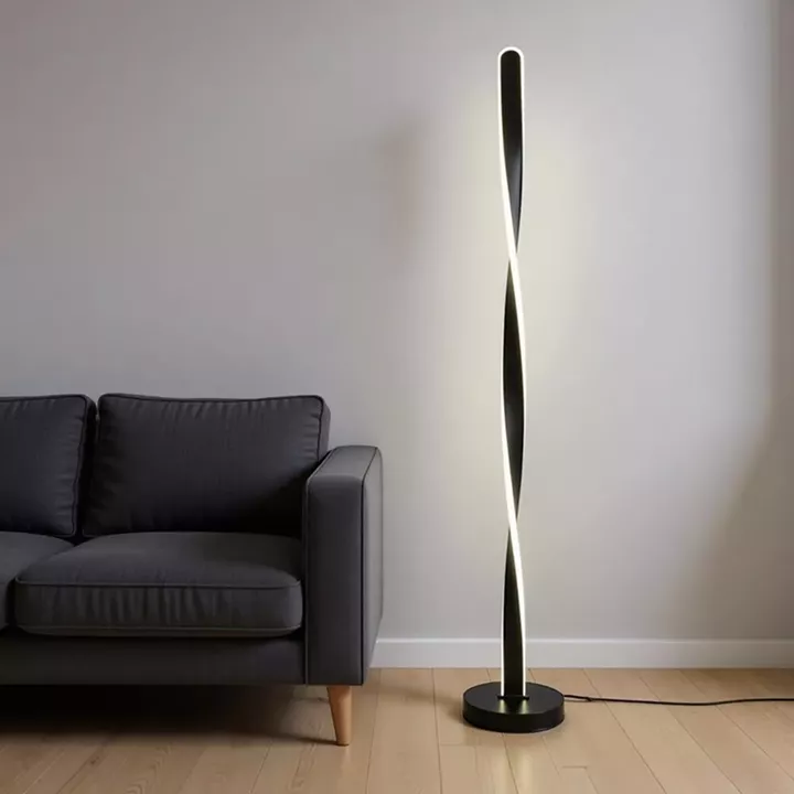 Φωτιστικό δαπέδου Jounko pakoworld led μαύρο μεταλλικό Φ20x130εκ