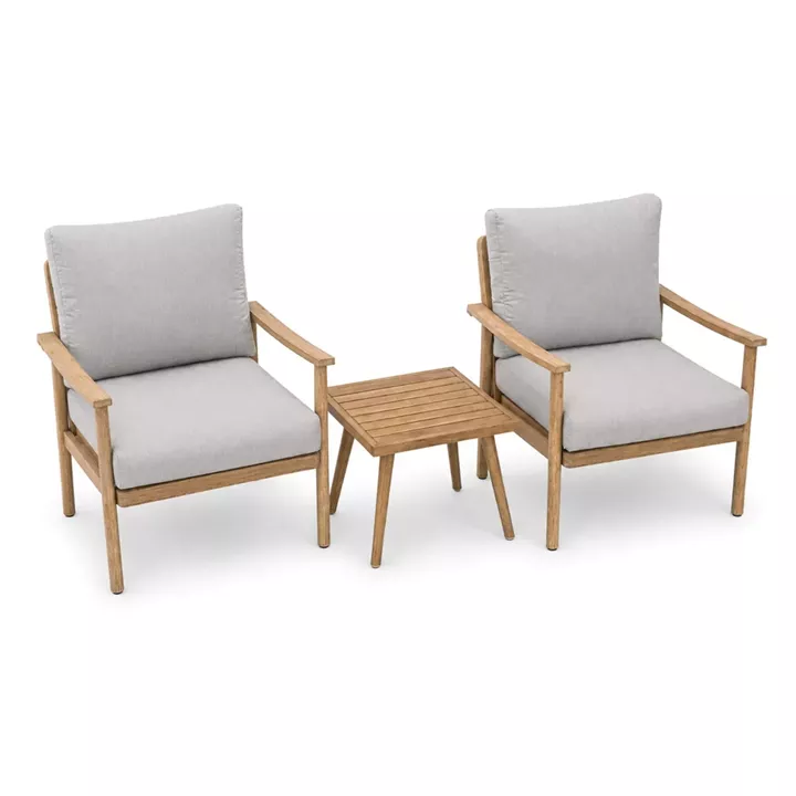 Artekko Alu Σετ Κήπου 3 Τεμαχίων 2x Πολυθρόνες (70x77x72)cm, και Τραπέζι (50x50x44)cm