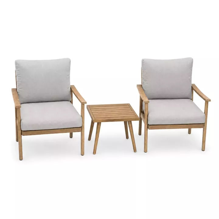 Artekko Alu Σετ Κήπου 3 Τεμαχίων 2x Πολυθρόνες (70x77x72)cm, και Τραπέζι (50x50x44)cm