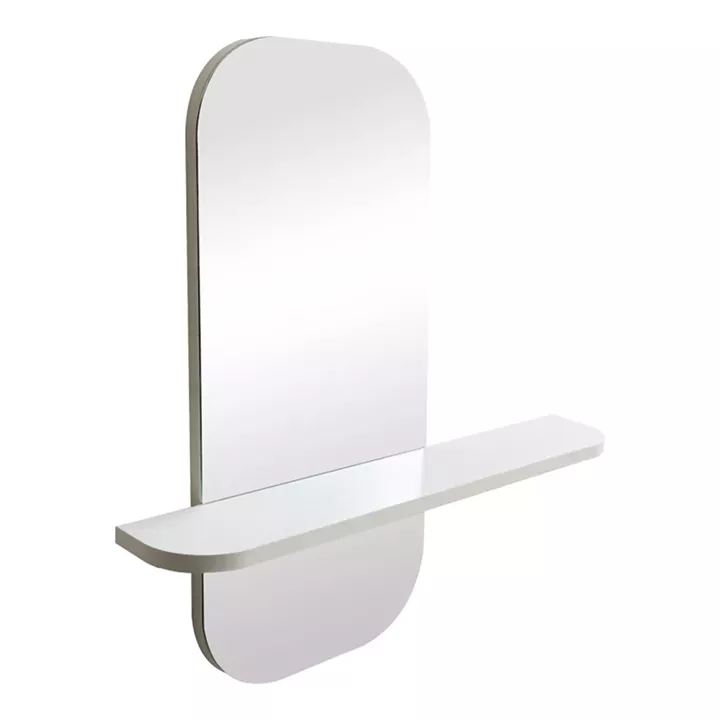 Καθρέπτης Lunaria pakoworld λευκό MDF 60x11.5x60εκ