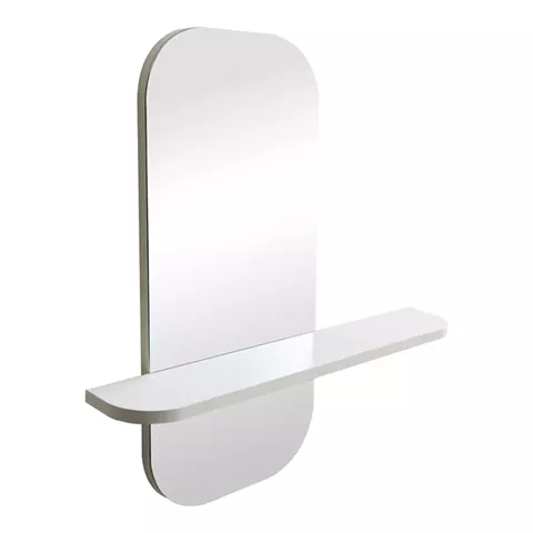 Καθρέπτης Lunaria pakoworld λευκό MDF 60x11.5x60εκ
