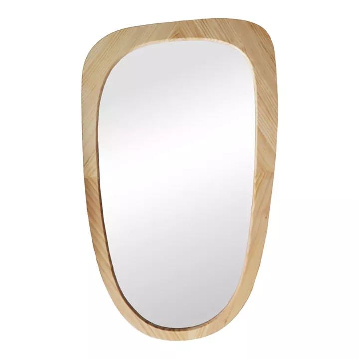 Καθρέπτης Phaedra pakoworld MDF σε φυσική απόχρωση 74x2,5x120 εκ