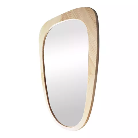 Καθρέπτης Phaedra pakoworld MDF σε φυσική απόχρωση 74x2,5x120 εκ