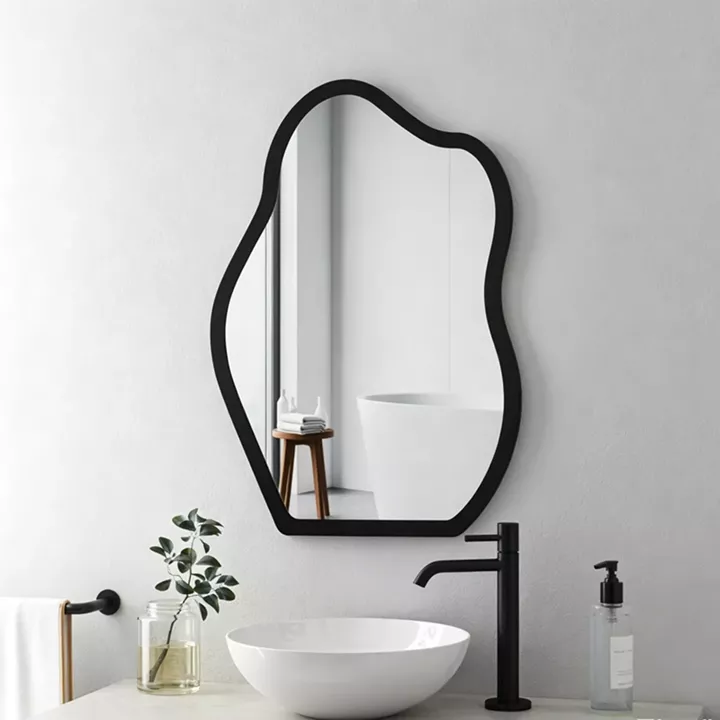 Καθρέπτης Evanthia pakoworld μαύρο MDF 36x1.2x56 εκ