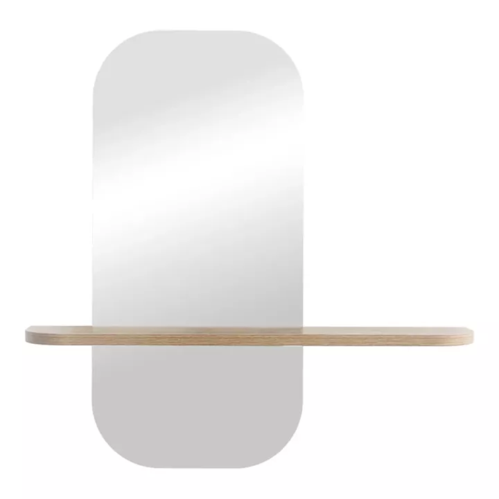Καθρέπτης Lunaria pakoworld MDF σε φυσική απόχρωση 60x11.5x60εκ