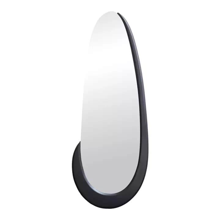 Καθρέπτης οβάλ Marly pakoworld μαύρο MDF 50.5x4x127εκ